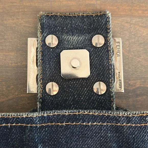 Auth Fendi Denim Mama Baguette - Picture 9 of 16